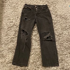 High Rise Straight Jeans